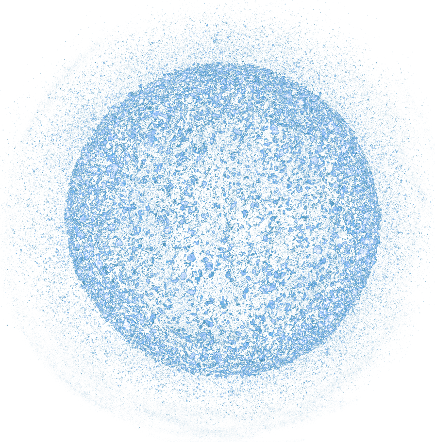 blue glitter circle